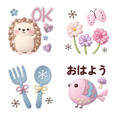 Nordic Cute Puffy Emoji Set