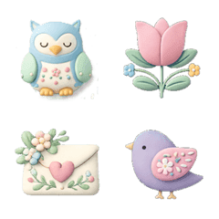 北欧風♡毎日使えるぷっくり絵文字