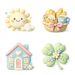 北欧風♡毎日使えるぷっくり絵文字２