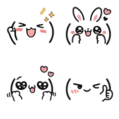 Colorful! Kaomoji Emoji basic7