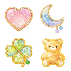 Sparkly Resin Charm Emoji
