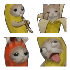 比比拉布：悲傷香蕉貓表情貼