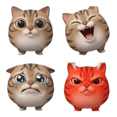 巴巴博一：Q版呆萌貓表情貼