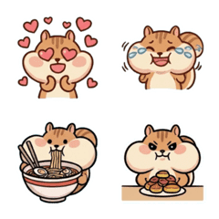 Chubby Cheek Hamster Emoji Set