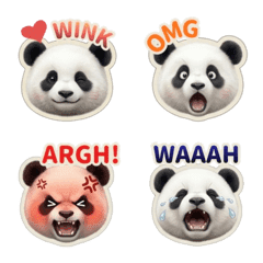 Cute Funny Panda Emoji 40 Expressions