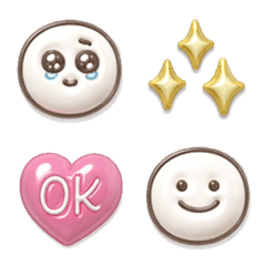 ぷっくり　シンプル　パステル　絵文字