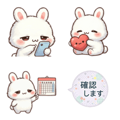 Cute and Laid Rabbit Emoji