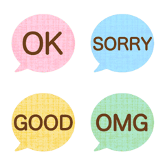 Speech bubble emoji English Ver. 3