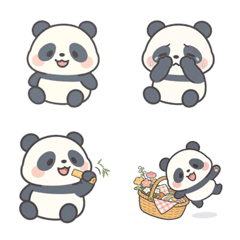 春日暖洋洋♪ 圓滾滾調皮熊貓表情貼