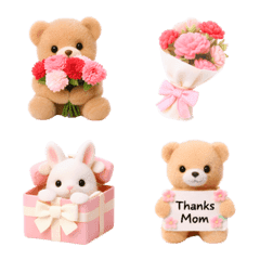 Fluffy Mother's Day Emoji Set