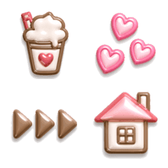 Brown x Pink Simple Emoji