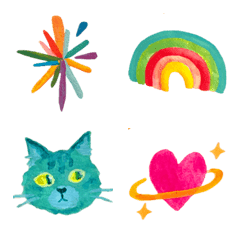 カラフルHAPPY！手描き絵文字