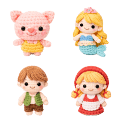 Fairy Tale Amigurumi Emojis
