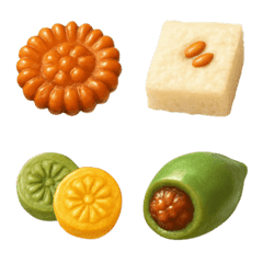 Realistic Korean sweets-Emojis