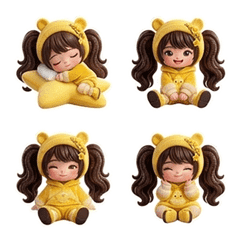 Squishy 3D Girl Emojis vol.02