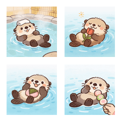 春日海洋♪ 漂浮海獺表情貼