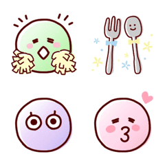 5色のまるまる絵文字