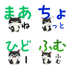 Various emojis of Hacchan the cat