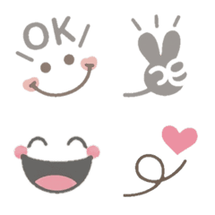 Cute muted-color emojis