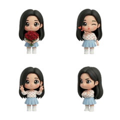 Emoji Yuna : Cute Girl in love
