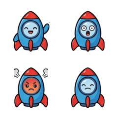 Cute Rocket Emoji