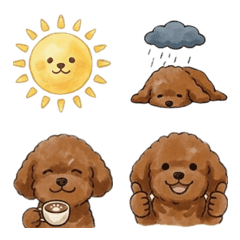 日常棕色貴賓狗表情符號