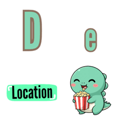 Cute Dino Alphabet & Emoji