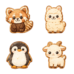 Cookie-style animal emojis