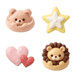 Hewan lucu yang terbuat dari krim kocok