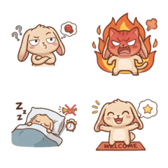 ★可愛垂耳小兔★ 表情貼