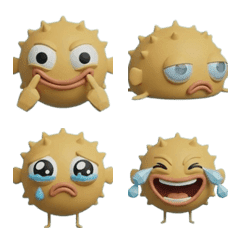 氣噗噗河豚君：無能狂怒表情貼