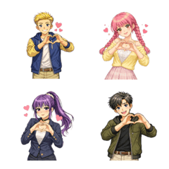 Male and female Friends
