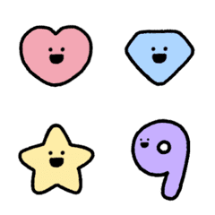 可愛的臉 重點提示項目標籤+數字