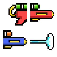 像素潑水節水槍