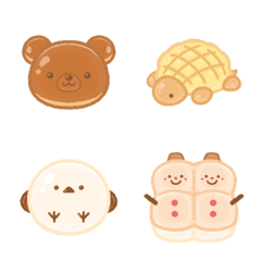 キャラクターパン♪もこもこ絵文字