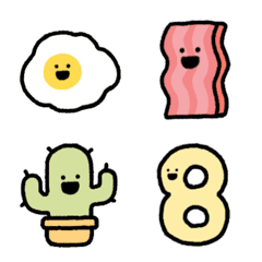 可愛的臉 日常生活實用表情貼(數字)