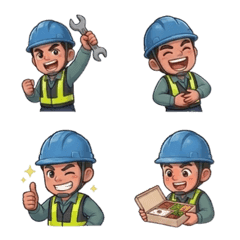 做工的人：工地裝修表情貼