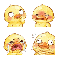 黃色小鴨鴨各種表情