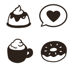 Emoji inspired by a monochrome cafe