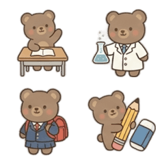 Yurukuma san School Life Emoji