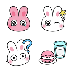 Cute twin rabbits Emoji 1
