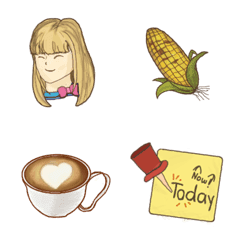 Lovely^^ Good mood journaling. emoji.