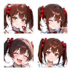 Strawberry Girl Emojis