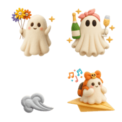 Cute & Soft Ghost Daily Emojis