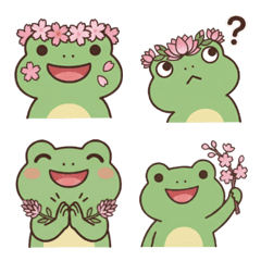 Honwaka Frog Spring Emoji Collection