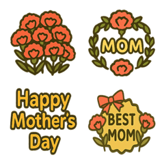 Mothers Day Emoji Cute Thank You Love