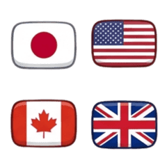 可愛國旗！療癒風插畫表情符號