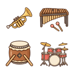 Emoji alat musik sederhana dan lucu