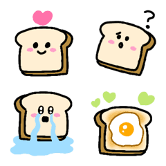 Cheerful White Bread Emoji