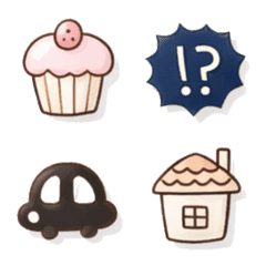 Simple, puffy emojis